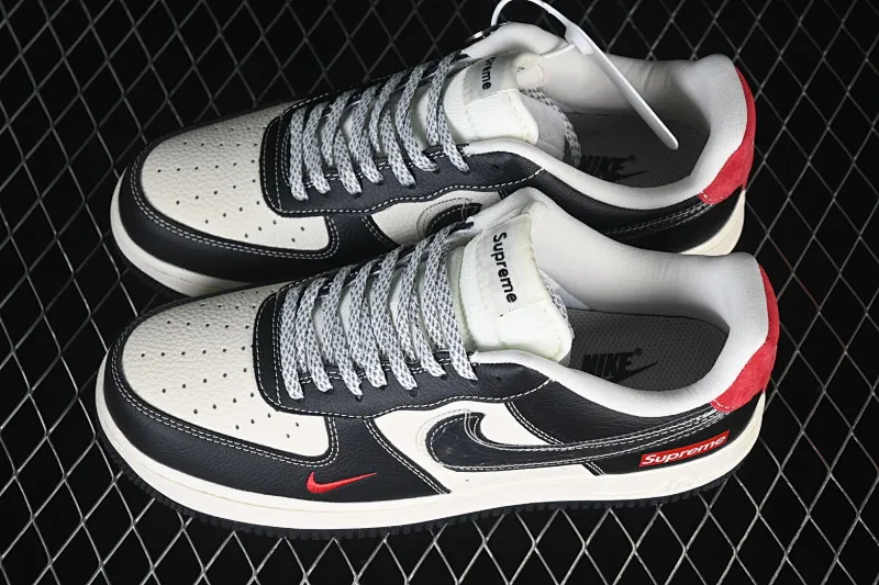 All categories Nk Air Force 1 Air Force series Nk Air Force 1 Low Air Force low-top Nike Air Force 1'07 Low Supreme joint beige black red Air Force 1 low-top casual sneakers DF0188-106